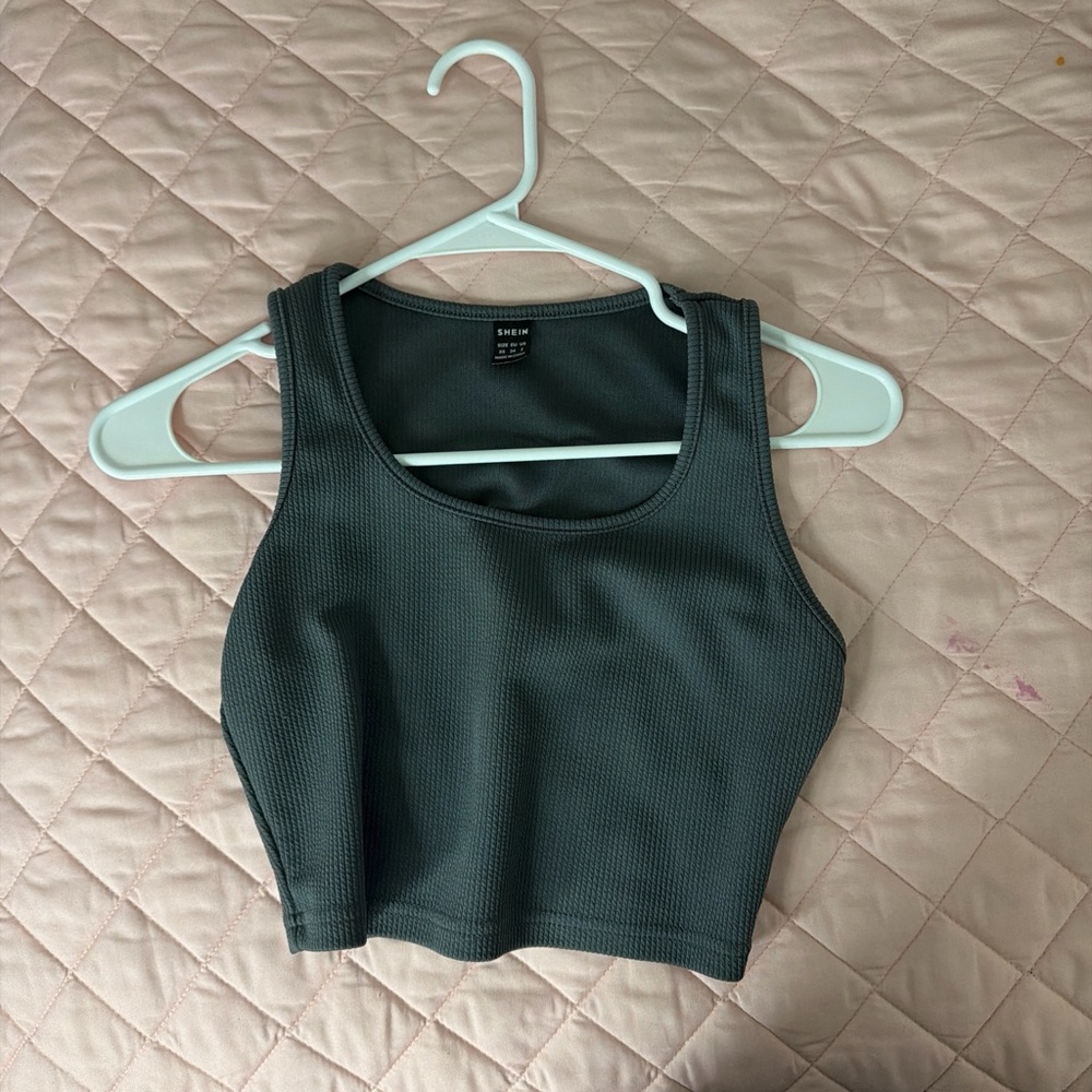 SHEIN Charcoal Crop Top